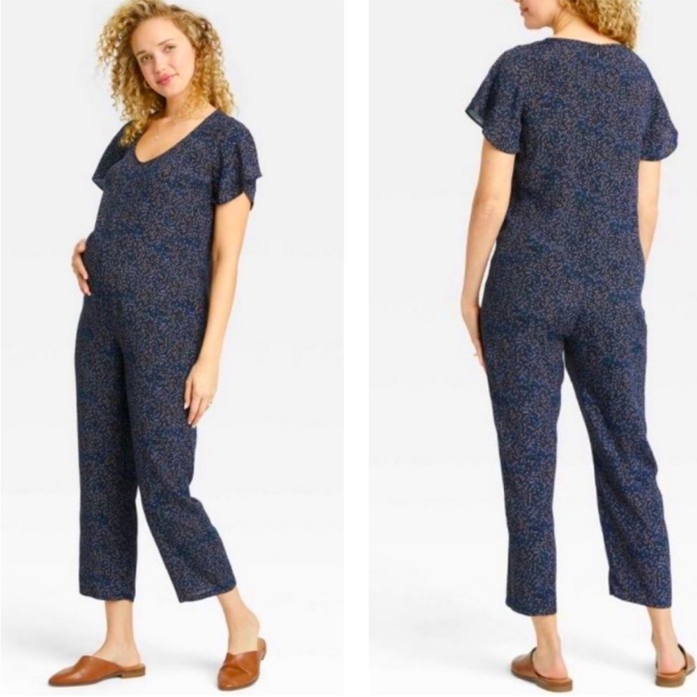 The Nines by HATCH Blue Jumpsuit